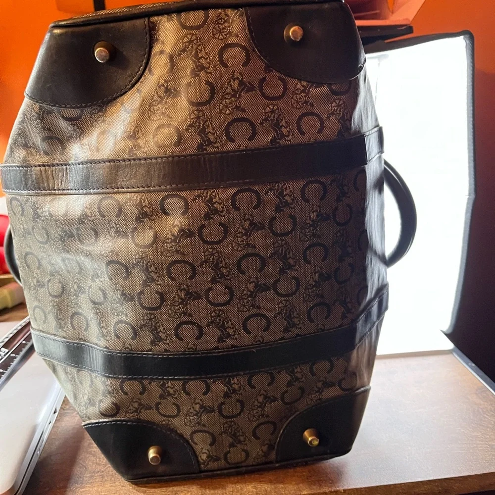Vintage Celine, brown and black handbag